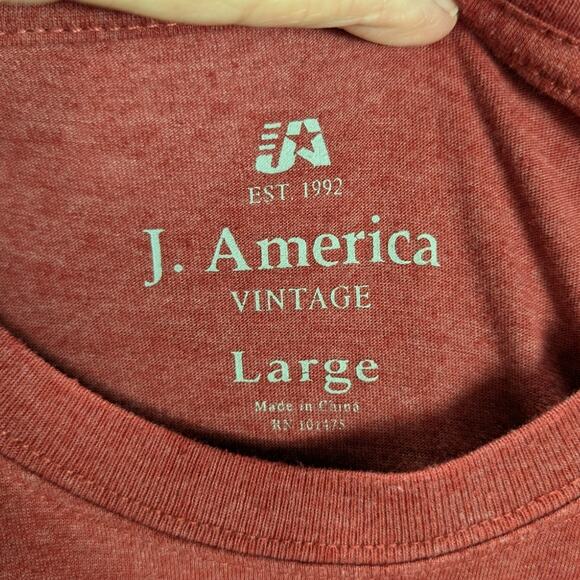 Razorbacks shirt Mens Large Red Hogs Graphic J America University of Arkansas - Picture 5 of 7